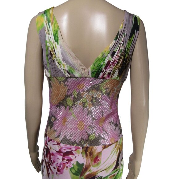 MUSANI COUTURE 6 Floral ASYMMETRICAL Halter FAIRY Pink Princess Prom Maxi Dress - Picture 9 of 14